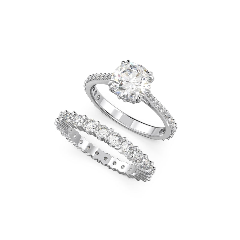 Swarovski Constella Silberfarbene Ringen Set 5649214-zoom-