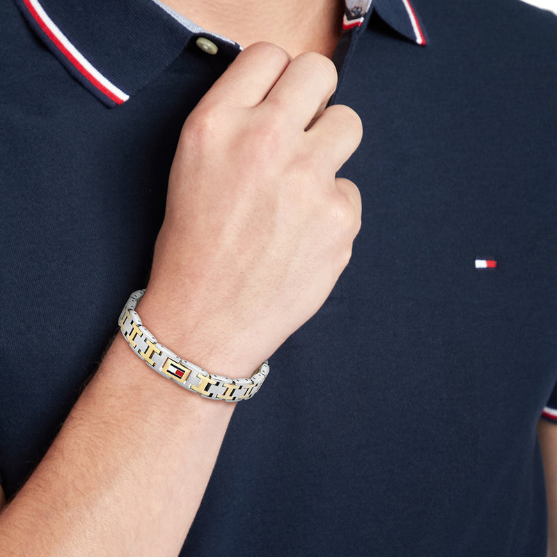 Tommy Hilfiger Edelstahl Bicolor Herren Gliederarmband TJ2790683-zoom-