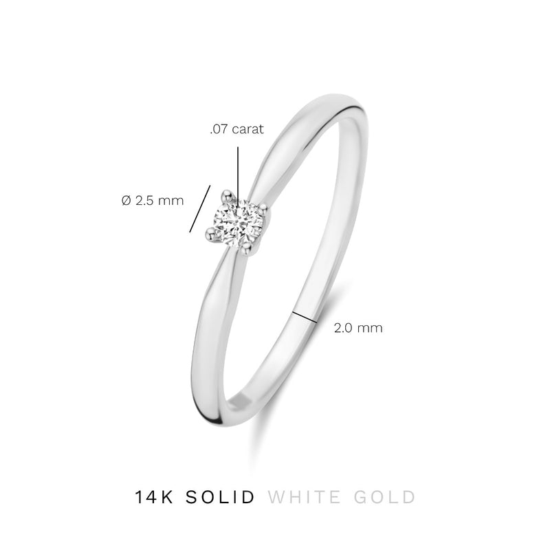 Isabel Bernard De la Paix Celesse 14 Karat | Weißgold Ring | Diamant 0.07 Karat | IBD330005-54-zoom-
