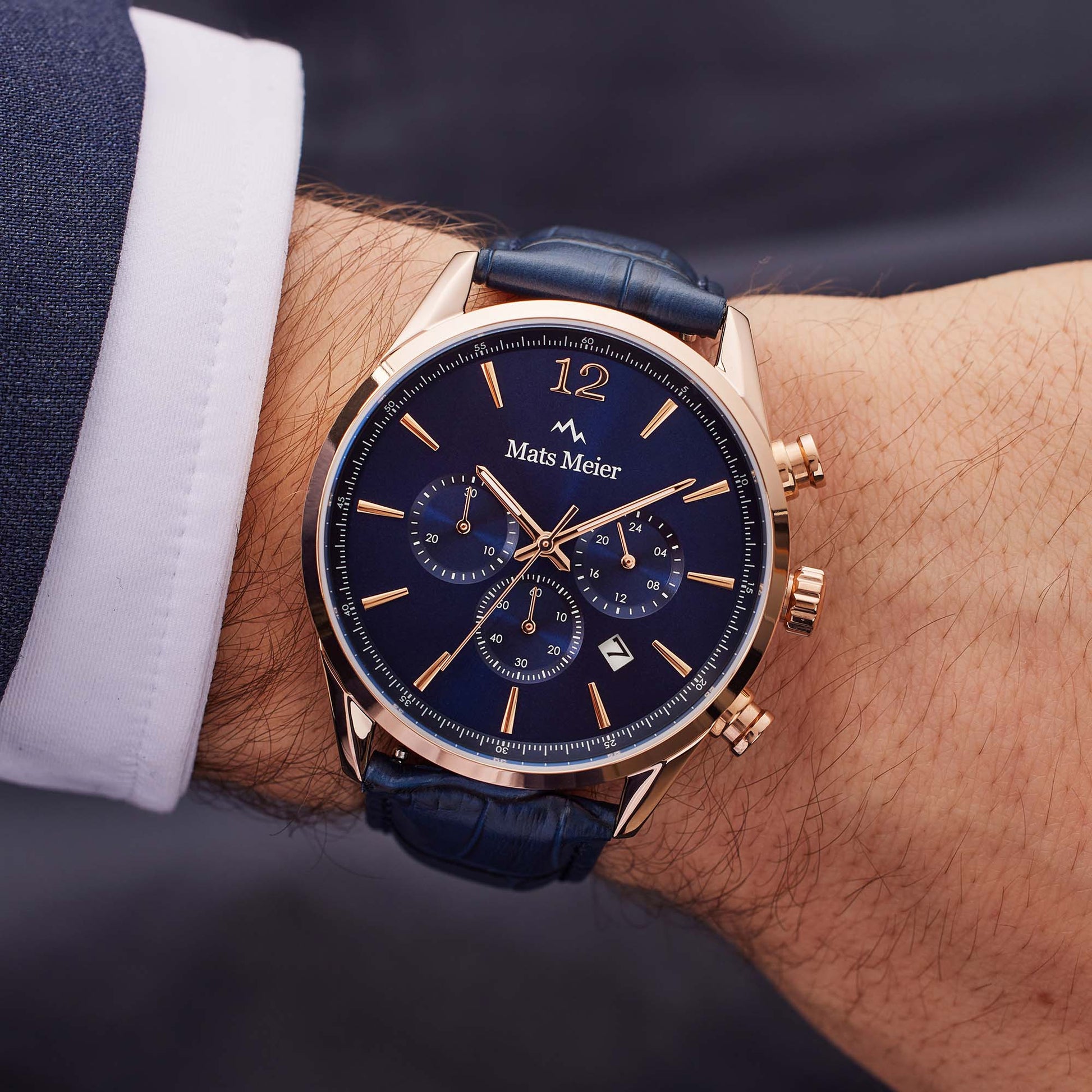 Mats Meier Grand Cornier Blue Chrono Watch MM00131