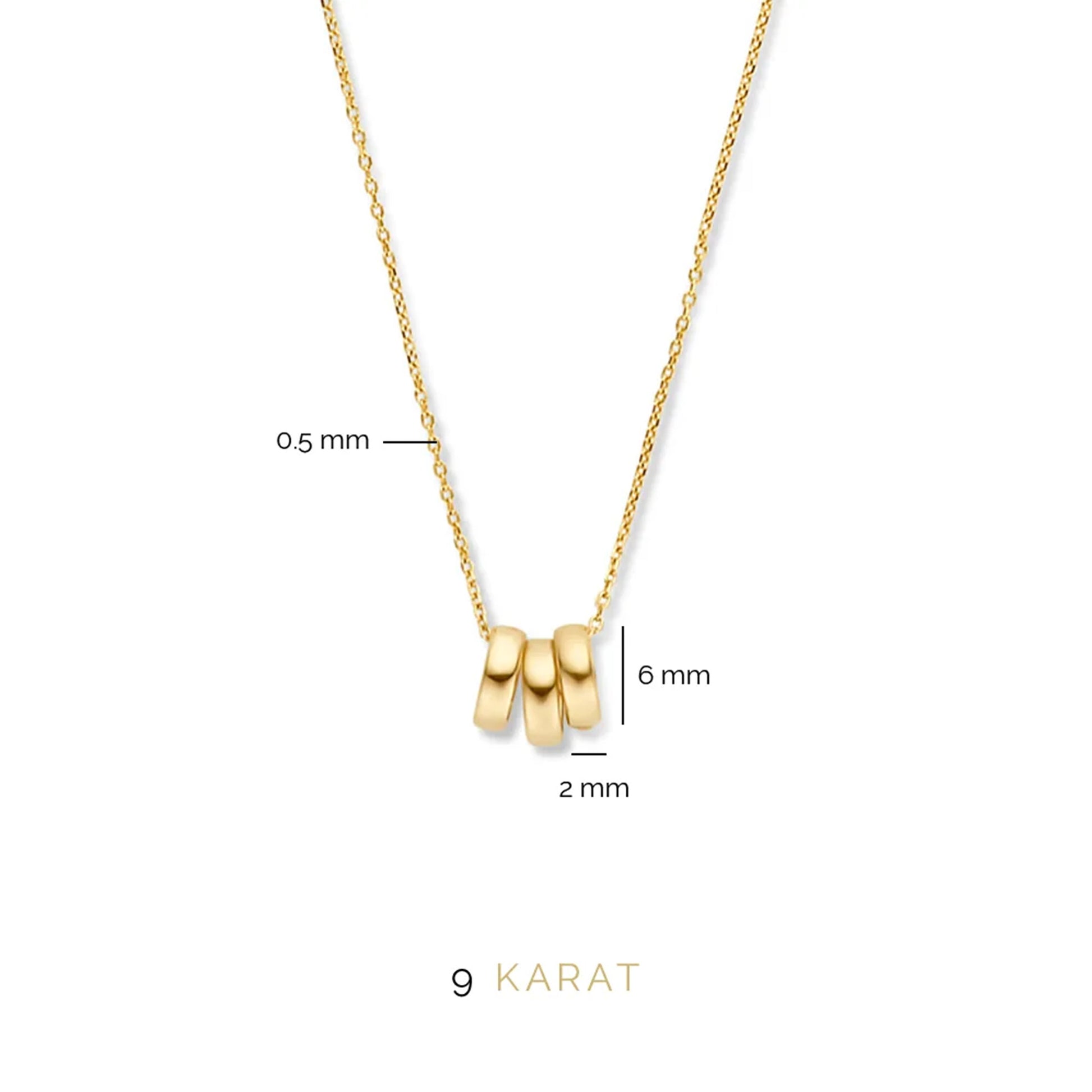 Beloro Jewels Della Spiga Emilia 9 carat gold Necklace BO340023