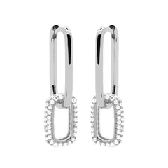 Karma Hoops Silver Hoop Earrings H232S