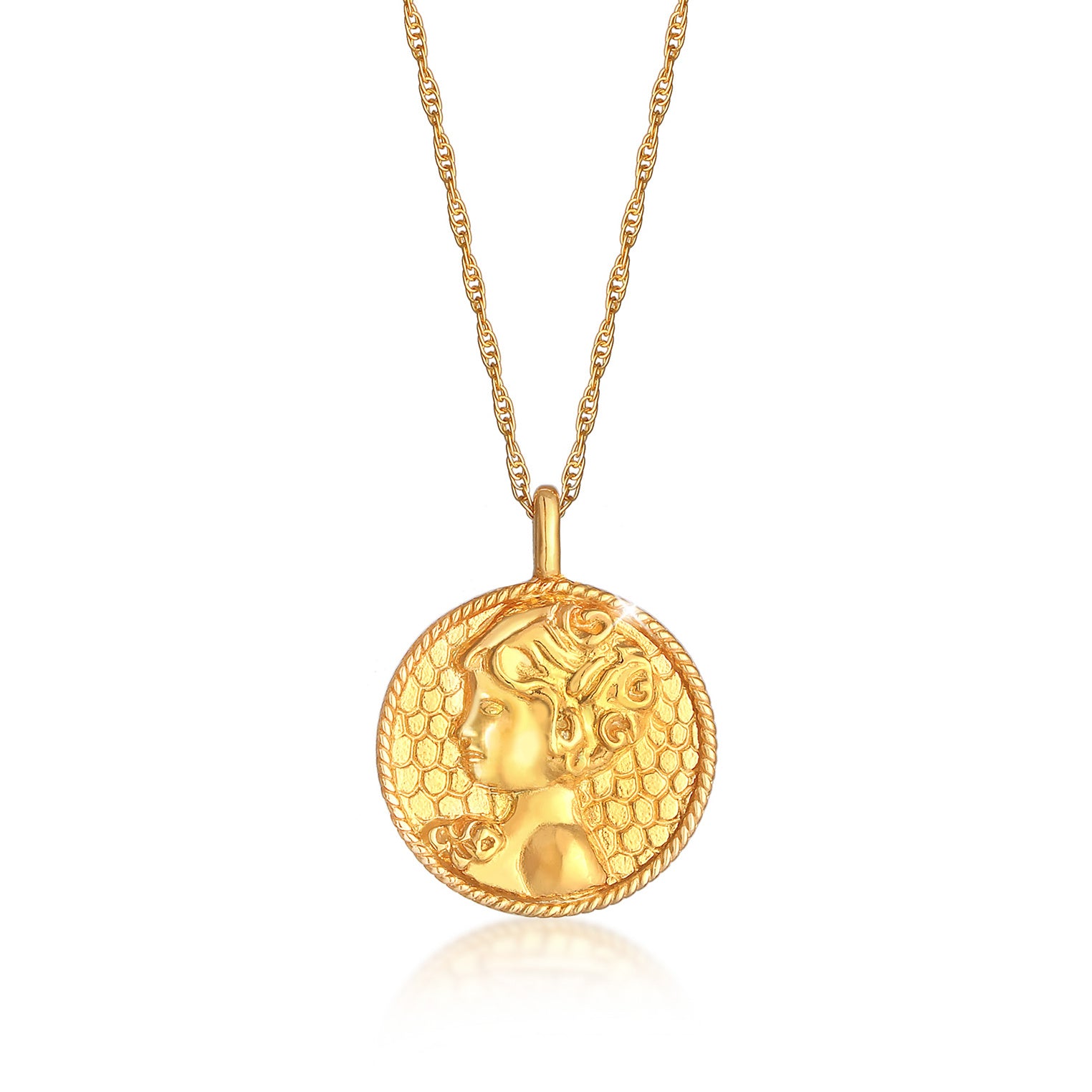 Elli 925 Sterling Silver Coin Necklace 2004-BF-0007802-001