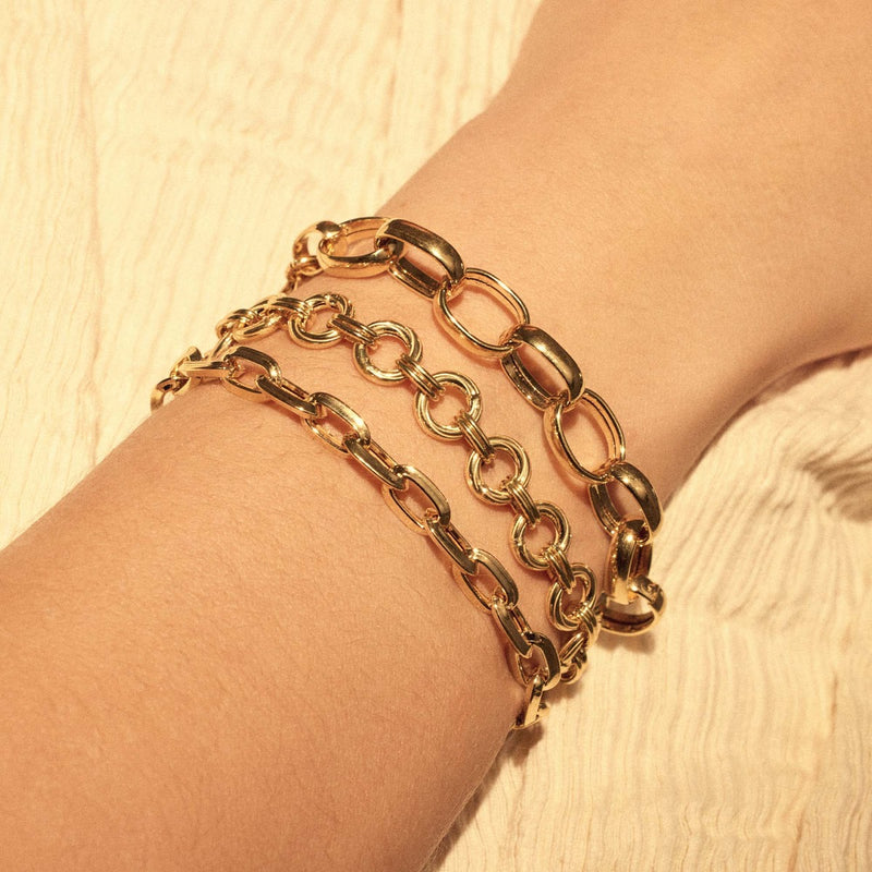 Parte Di Me Bibbiena Poppi Acadia 925 Sterling Silver Gold Plated Link Bracelet PDM32136-zoom-