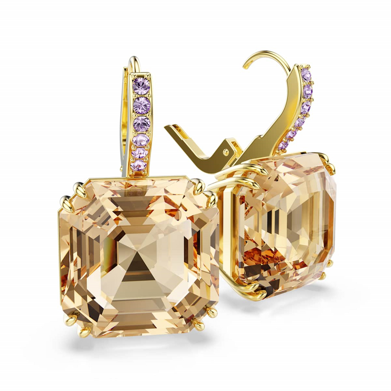Swarovski Millenia Goldfarbene Ohrringe 5725744-zoom-