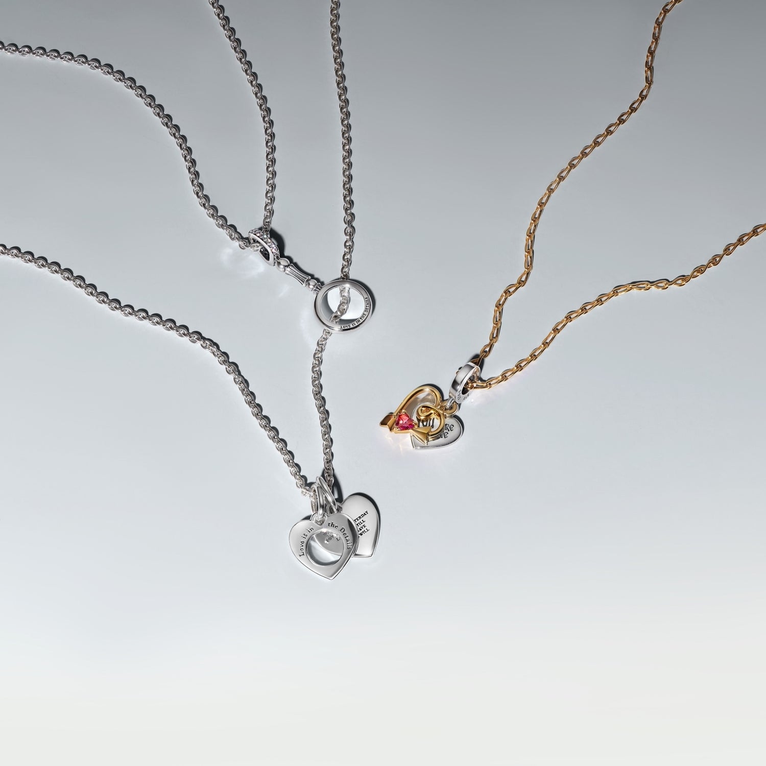 Pandora Love Gold coloured Engravable heart Charm 763622C01