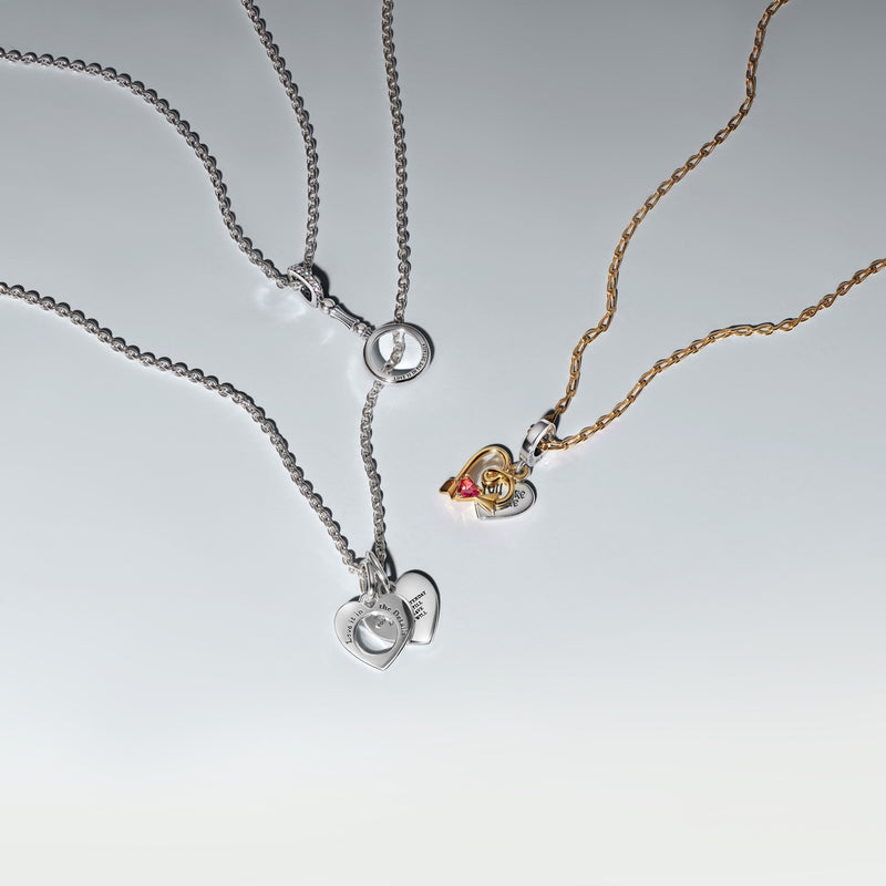 Pandora Love Gold coloured Engravable heart Charm 763622C01-zoom-