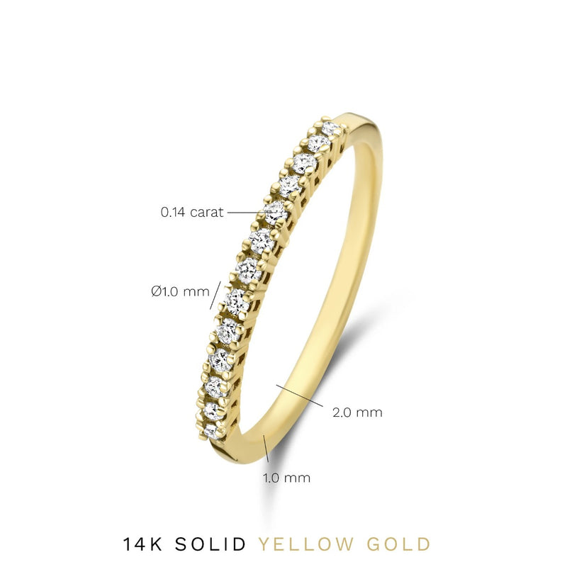 Isabel Bernard De la Paix Madeline 14 Karat Goldring mit Diamant 0.18 ct IBD330023-54-zoom-