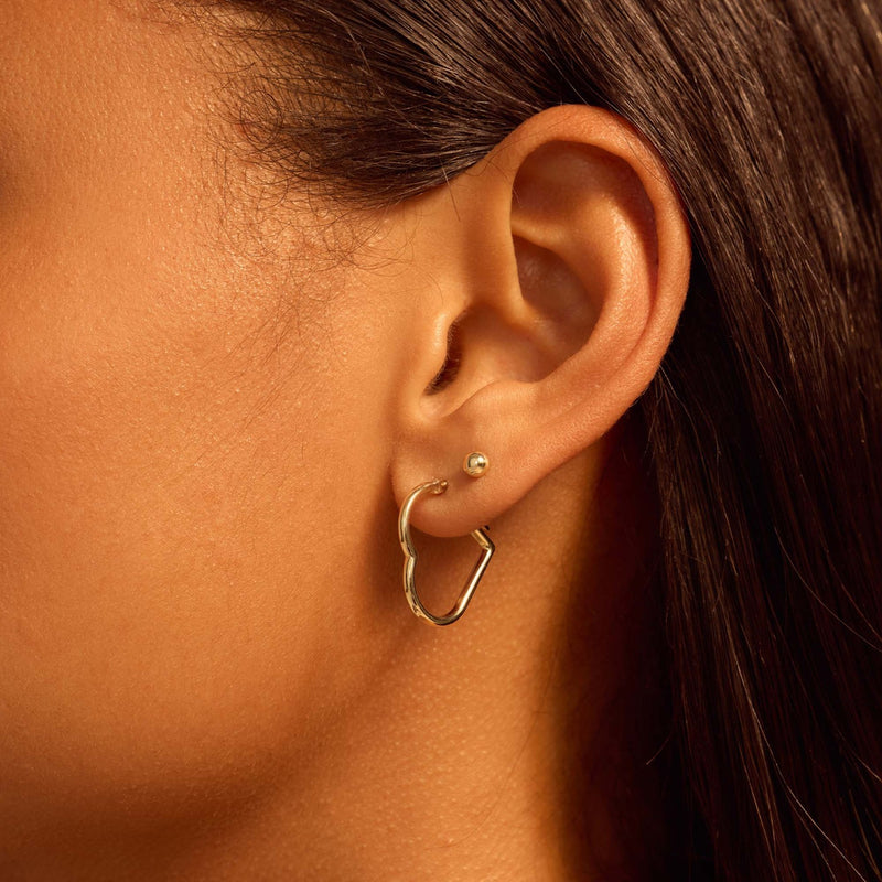 Beloro Jewels Regalo d'Amore 9 Karat Gold Herz-Ohrringe-Set BO90053-zoom-