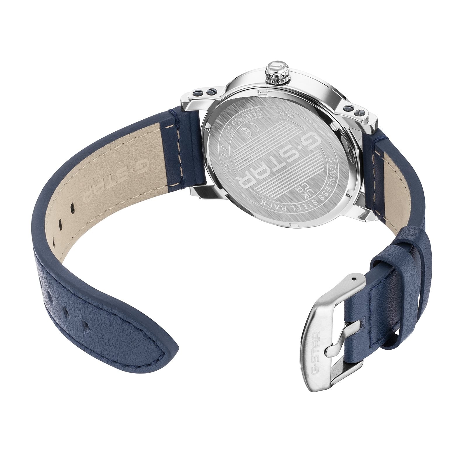 G-STAR Rovic Silver-Tone and Blue Men's Watch GSW.509.01