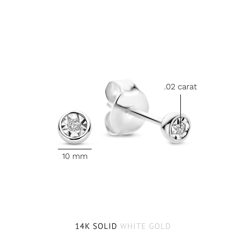 Isabel Bernard De La Paix Inaya 14 Karat | Weißgold Ohrstecker | Diamant 0.02 Karat | IBD360023-zoom-