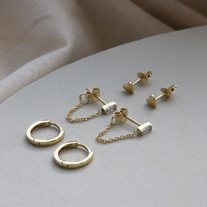 Karma 925 Sterling Silberen Goldfarbene The Fave Earparty EPV10GP-zoom-