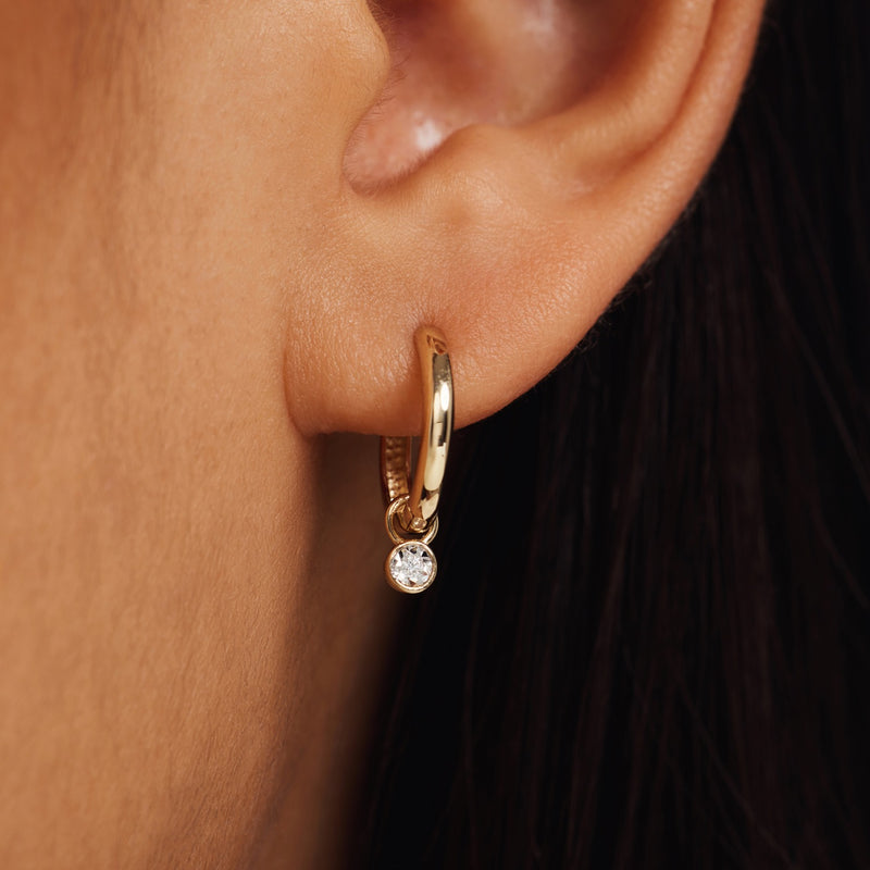 Isabel Bernard De La Paix Inaya 14 Karat | Gold Reif-Ohrringe | Diamant 0.02 Karat | IBD360022-zoom-