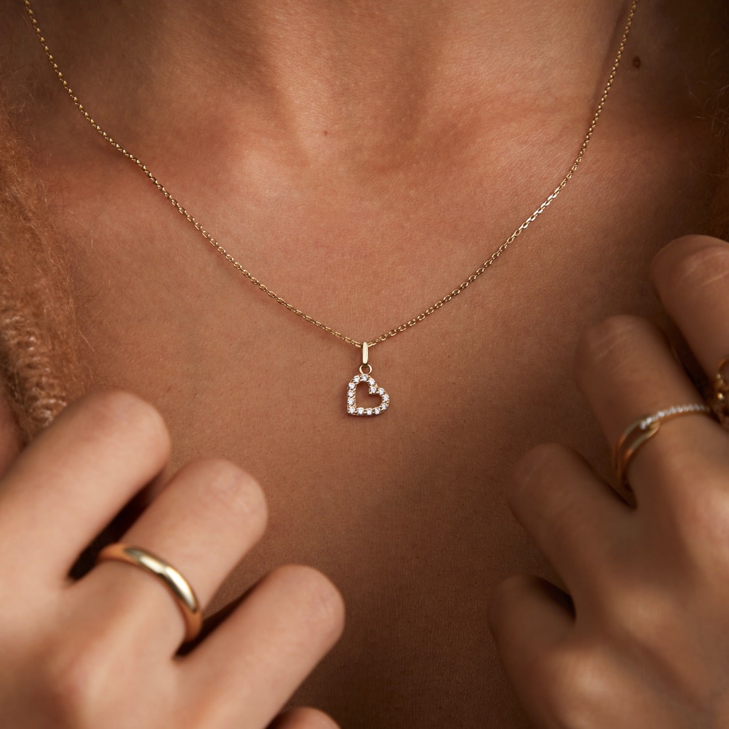 Beloro Jewels Monte Napoleone Valentina 9 karat necklace with zirconia BO340046