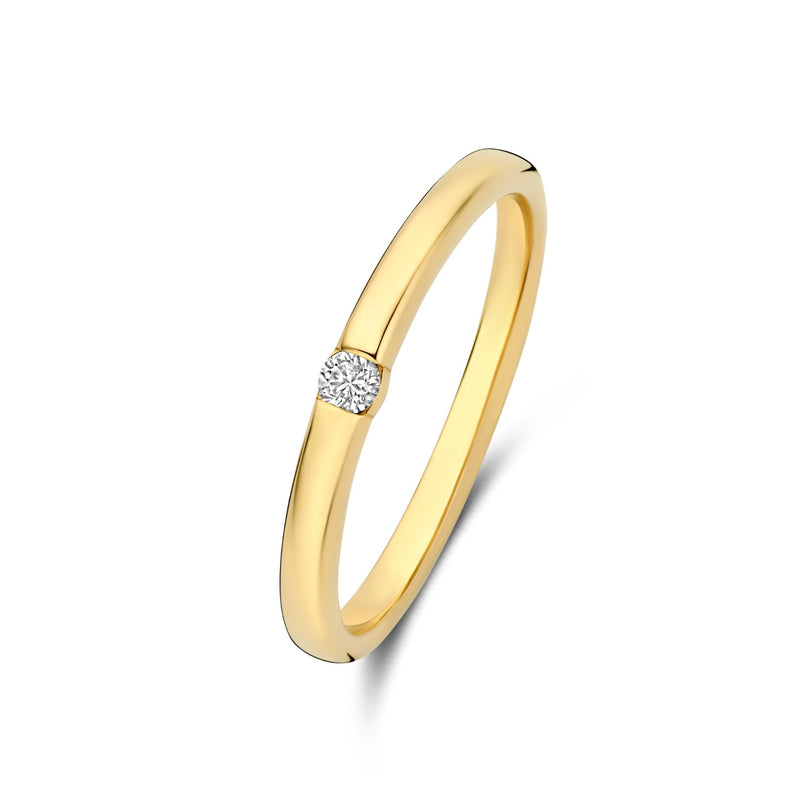 Isabel Bernard De la Paix Mia 14 karat gold ring with diamond 0.05 carat IBD330046-56-zoom-