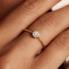 Isabel Bernard De la Paix Viviane 14 karat gold ring with diamond 0.11 carat IBD330037-50