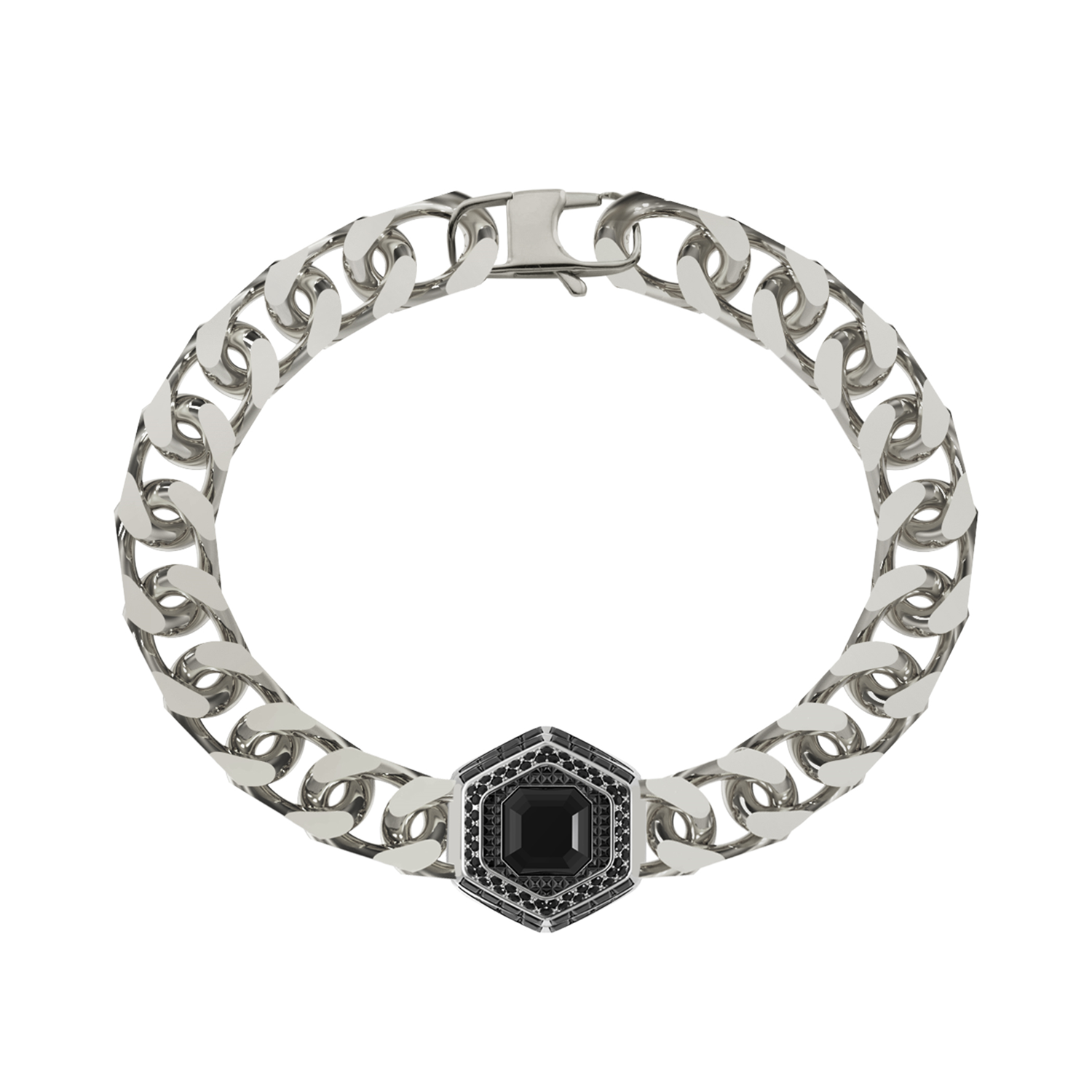 Guess Lion King Silver Bracelet With Crystal JUMB06007JWSTS