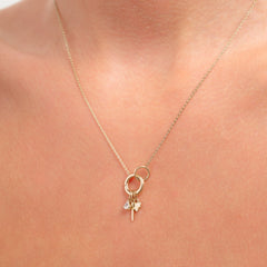 Isabel Bernard Le Marais Cross 14 karat gold charm IB350057