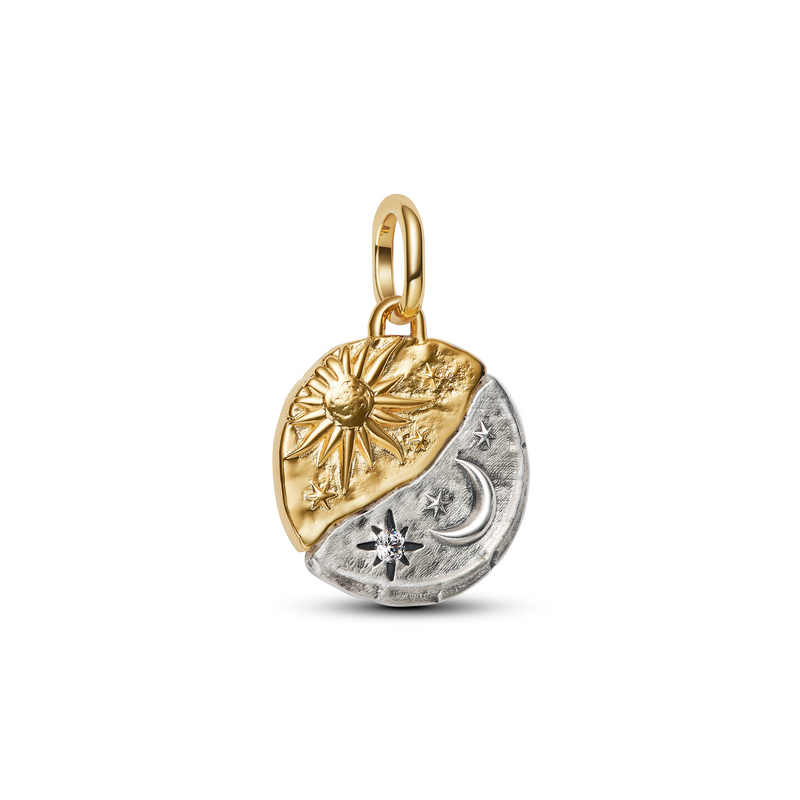 Pandora ME Gold Plated Sun and Moon Charm 763977C01-zoom-