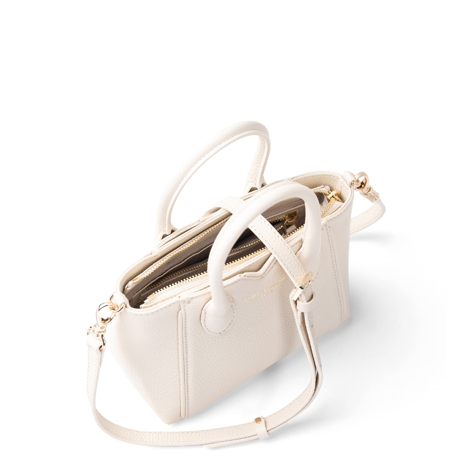 Isabel Bernard Honoré Cloe Mini Cream Calfskin Leather Handbag IB21124-070