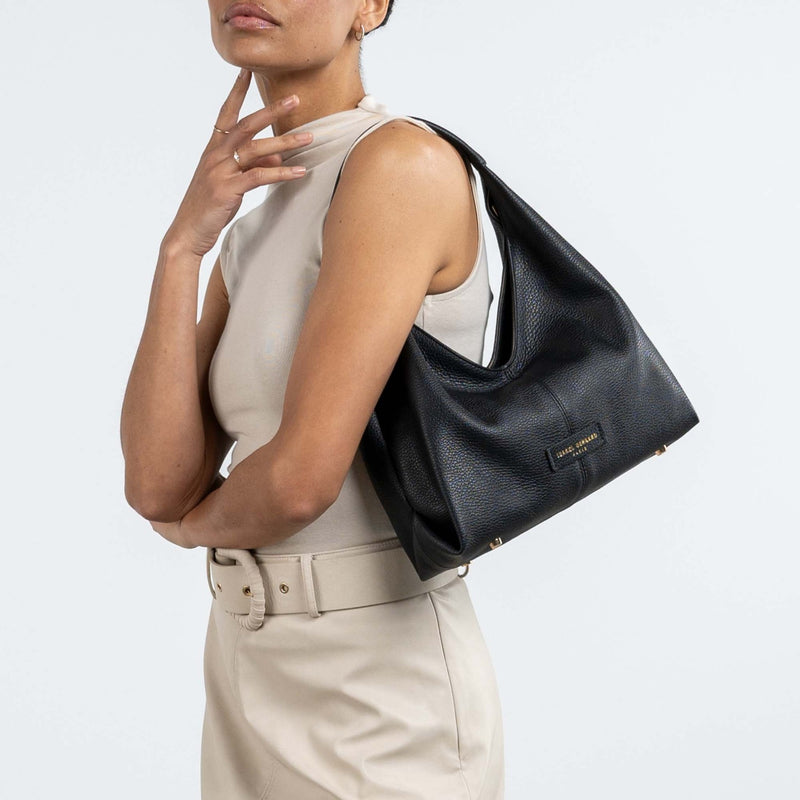 Isabel Bernard Honoré Grace Mini schwarze Leder-Handtasche aus Kalbsleder IB21132-001-zoom-