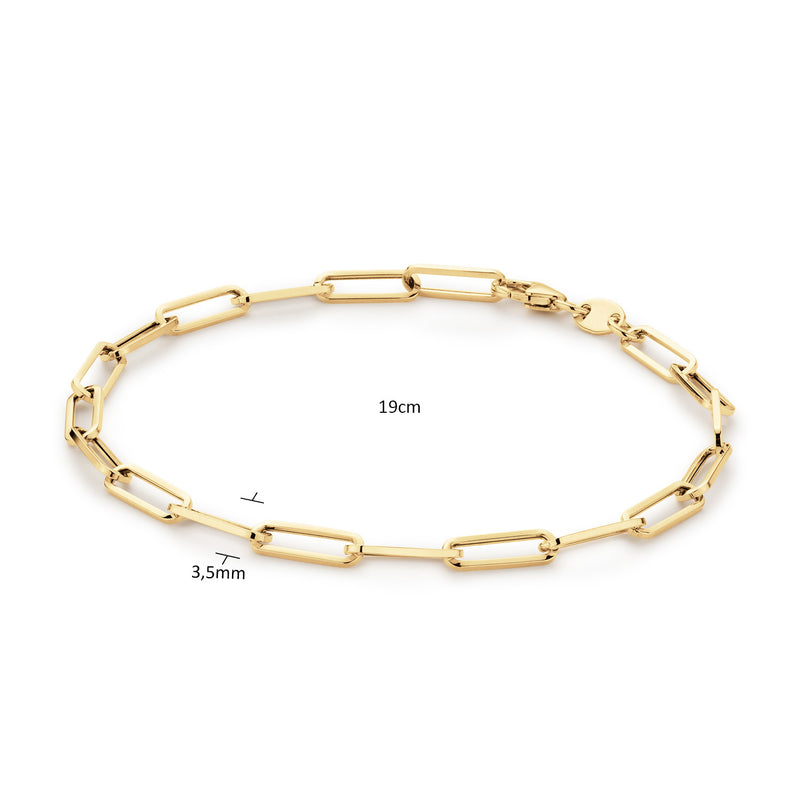 Jackie Gold Elegant Boxlink Halskette Aus 14 Karat Gold 585 JKB25.501-zoom-