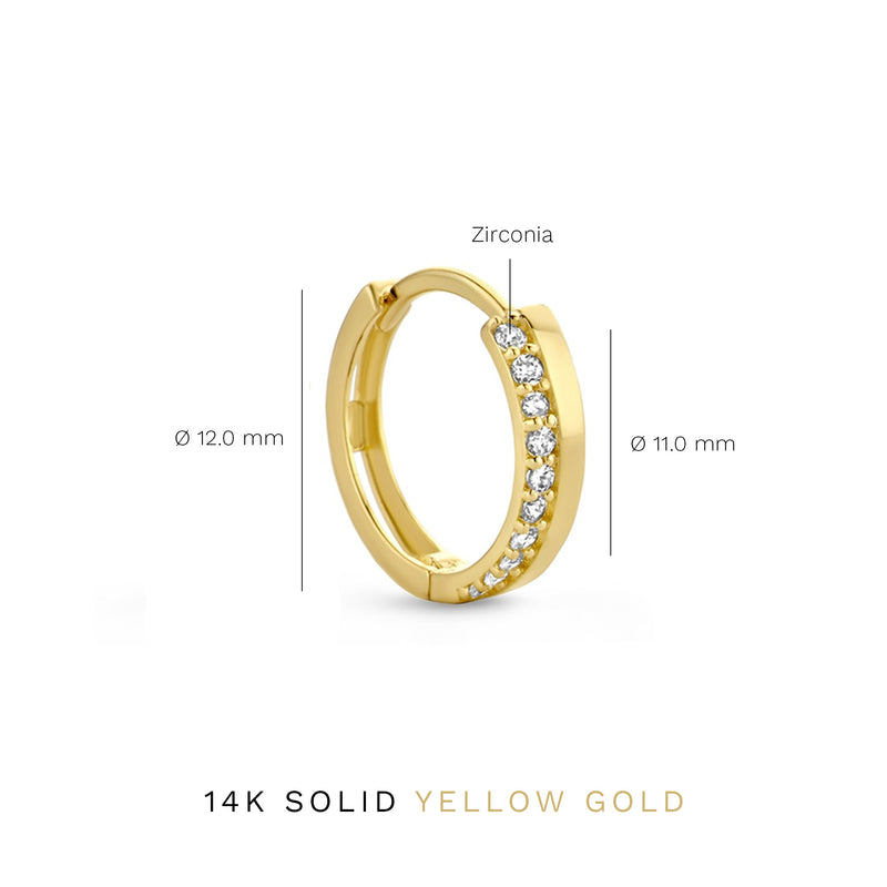 Isabel Bernard Rivoli Esmée 14 Karat | Gold Reif-Ohrringe IB360201-zoom-