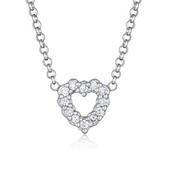 Elli 925 Sterling Silver Necklace with Lab grown diamond (0.18 ct) 2004-BF-0007600-001