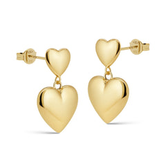 Karma 925 Sterling Silver Tirsa Duo Hearts Earrings X207GP