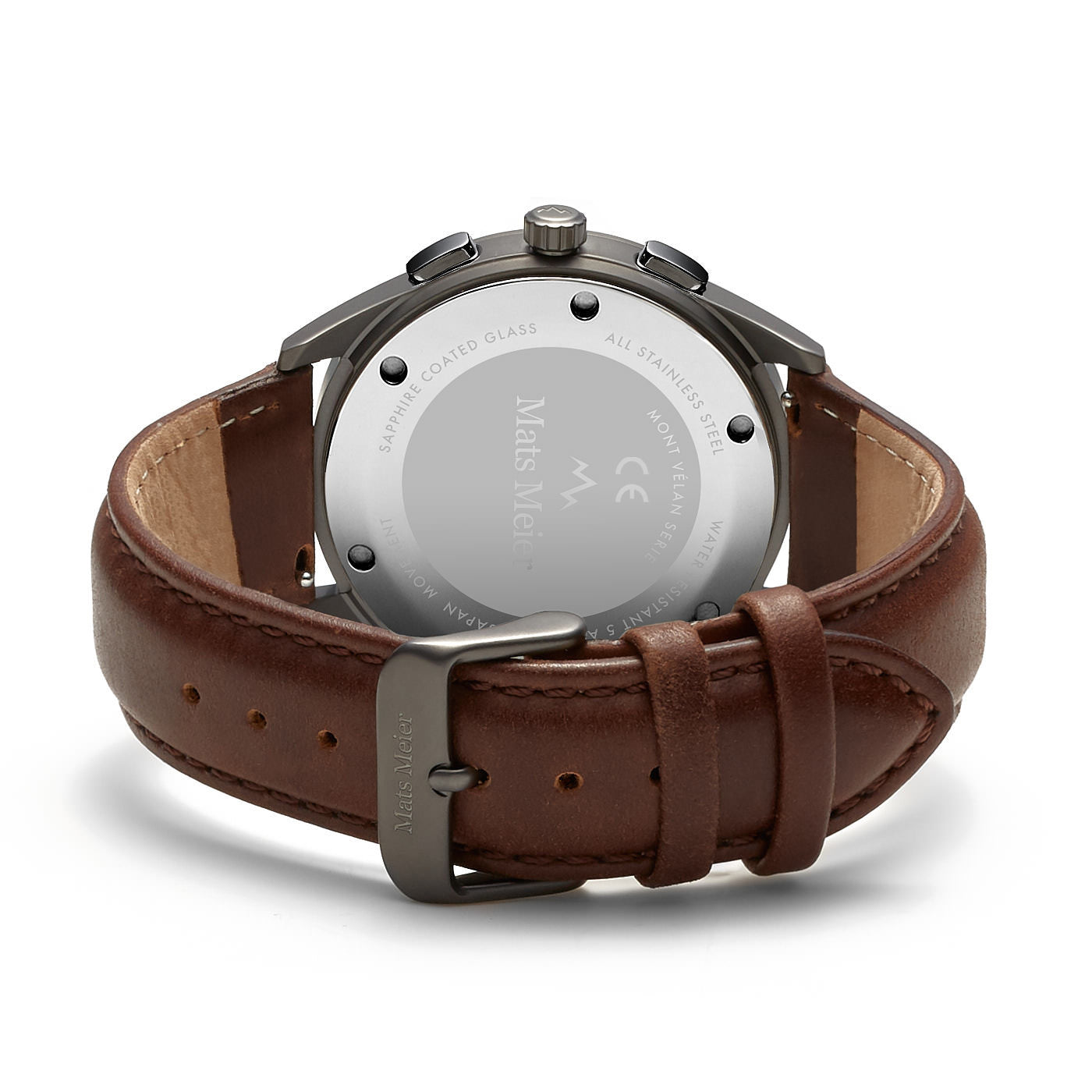 Mats Meier Mont Vélan Chrono Grijs/Brown Watch MM10005
