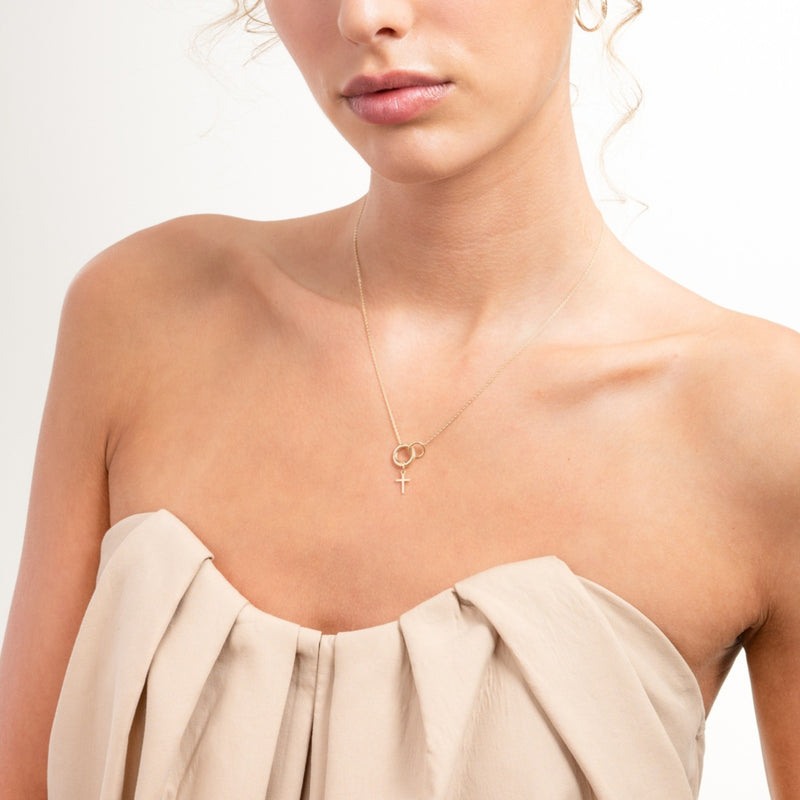 Isabel Bernard Le Marais Kreuz 14 Karat Gold Anhänger IB350057-zoom-