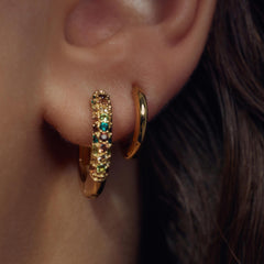 Parte Di Me Santa Maria della Base 925 sterling Silver gold plated Hoop Earrings PDM36060