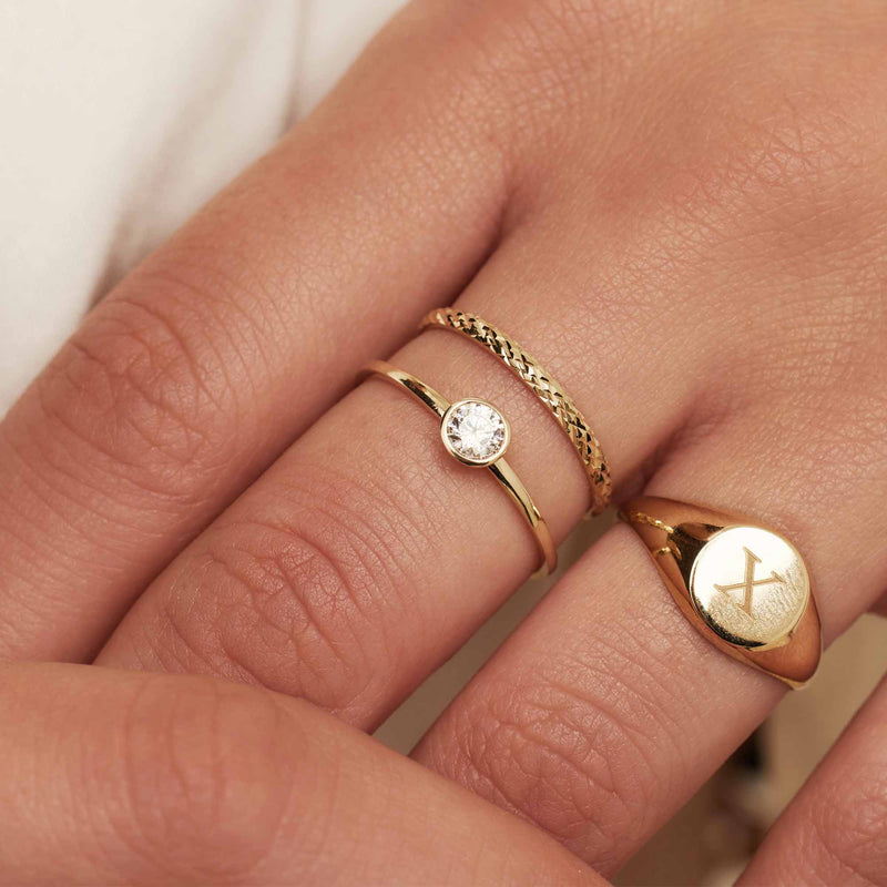 Isabel Bernard Baguette Genevieve 14 Karat | Gold Ring IB330092-50-zoom-