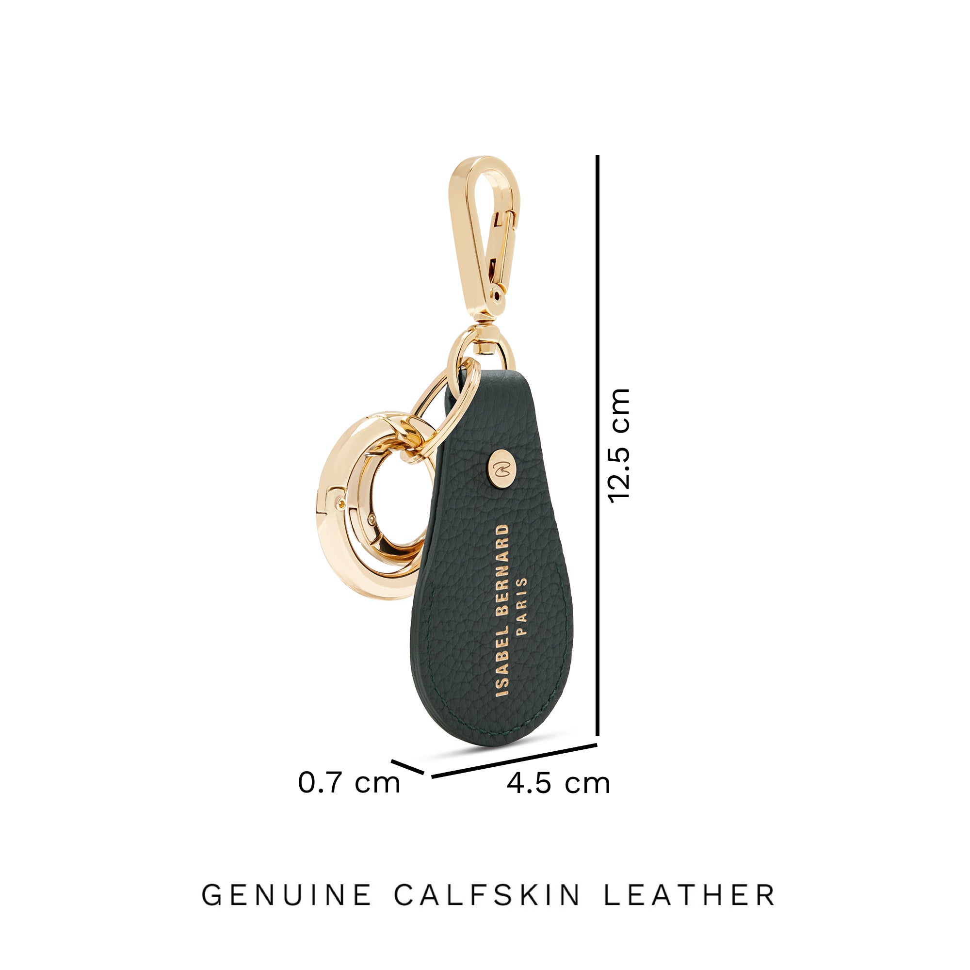 Isabel Bernard Honoré Filou Green Calfskin Airtag Key Pendant IB66000-061