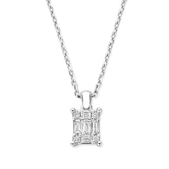 Isabel Bernard De la Paix Maxime 14 karat whitegold necklace with diamond 0.13 carat IBD350023