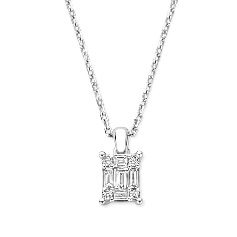 Isabel Bernard De la Paix Maxime 14 Karat Weißgoldkette mit Diamant 0.13 ct IBD350023-zoom-