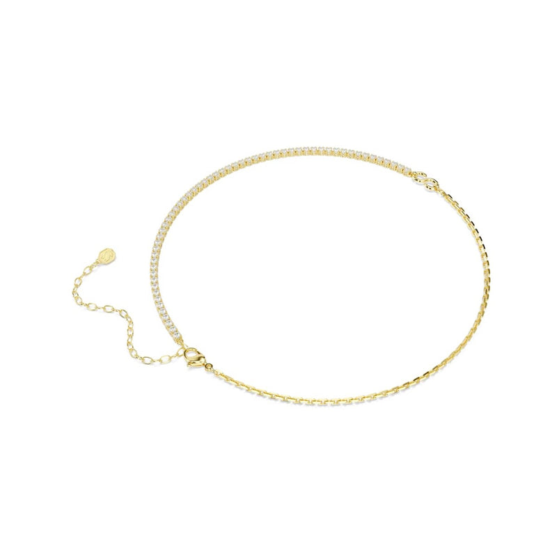 Swarovski Matrix Tennis Halskette in Goldoptik 5747717-zoom-