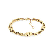 Tommy Hilfiger Edelstahl Goldfarbenes Damen Gliederarmband TJ2781026