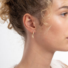 Isabel Bernard Monceau Giselle 14 Carat Golden Hoop Earrings IB360153