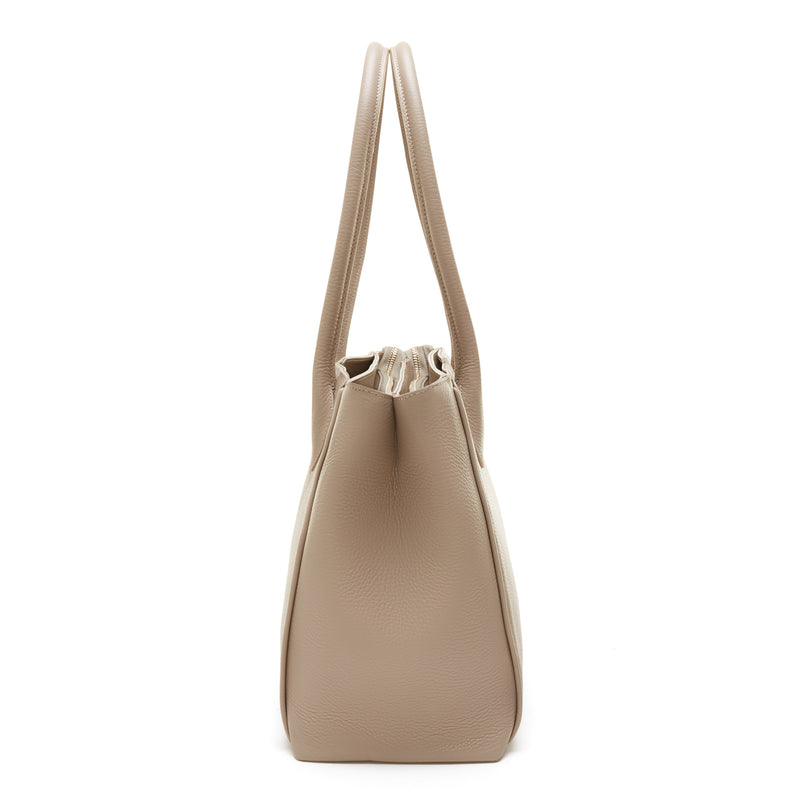 Isabel Bernard Honoré Cloe Taupe Handtasche aus Kalbsleder IB25016-zoom-