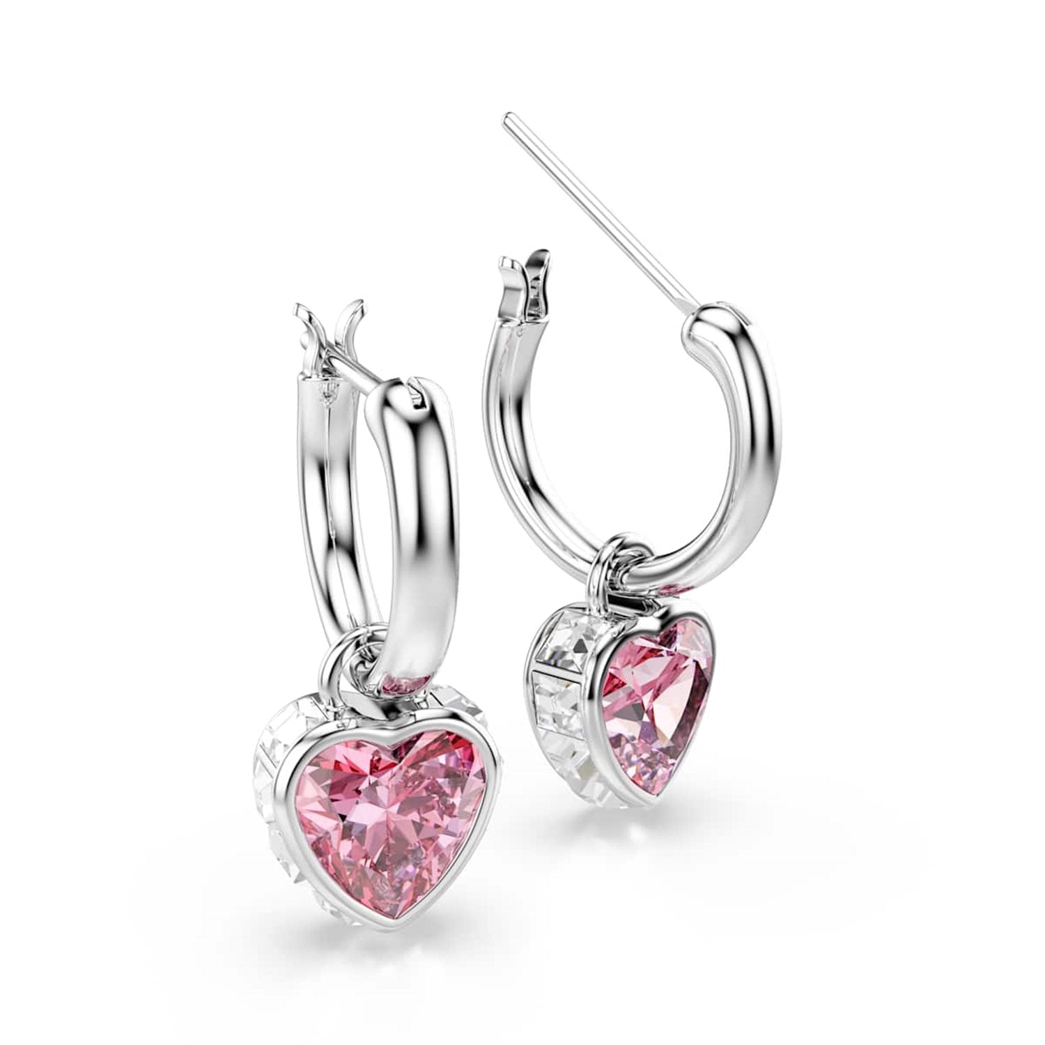 Swarovski Chroma Silver-Tone Earrings with Pink Accents 5757814