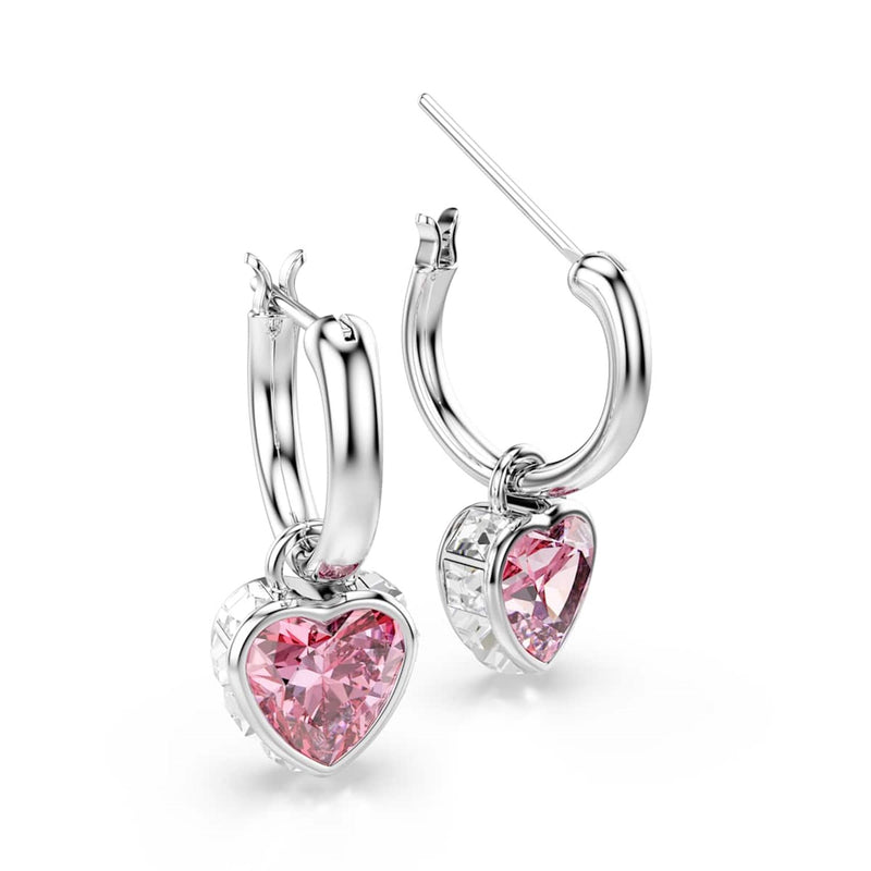 Swarovski Chroma Ohrringe in Silberoptik mit rosa Akzenten 5757814-zoom-