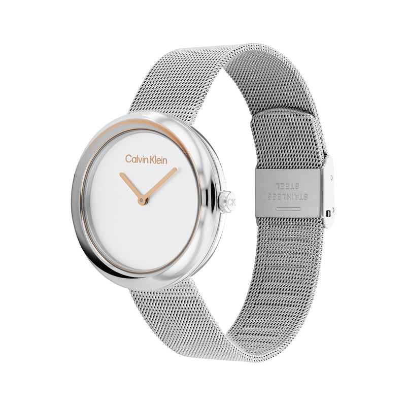 Calvin Klein Twisted Bezel Silver Women's Watch 2002-CK25200011-zoom-