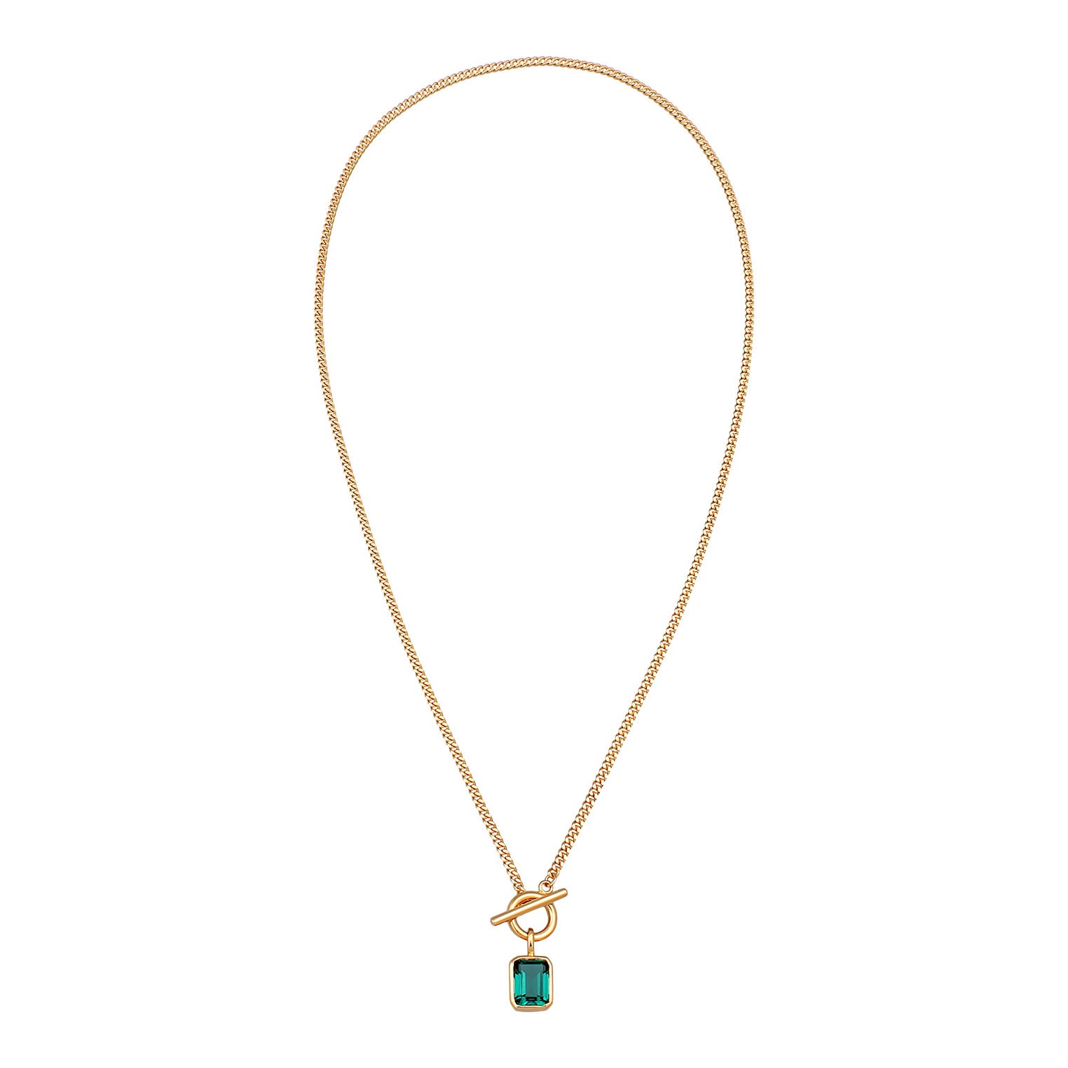 Elli 925 Sterling Silver Necklace Gold plated with Quartz 2004-BF-0007908-001