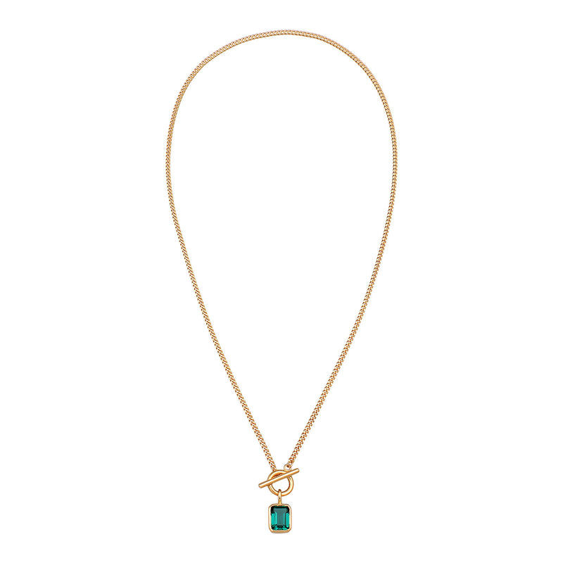 Elli 925 Sterling Silver Necklace Gold plated with Quartz 2004-BF-0007908-001-zoom-