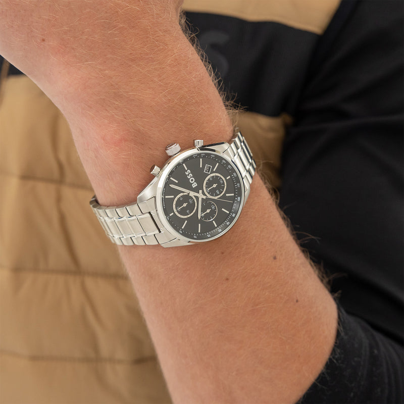 Hugo Boss Grand Prix 40 Silberne Herrenuhr HB1514259-zoom-