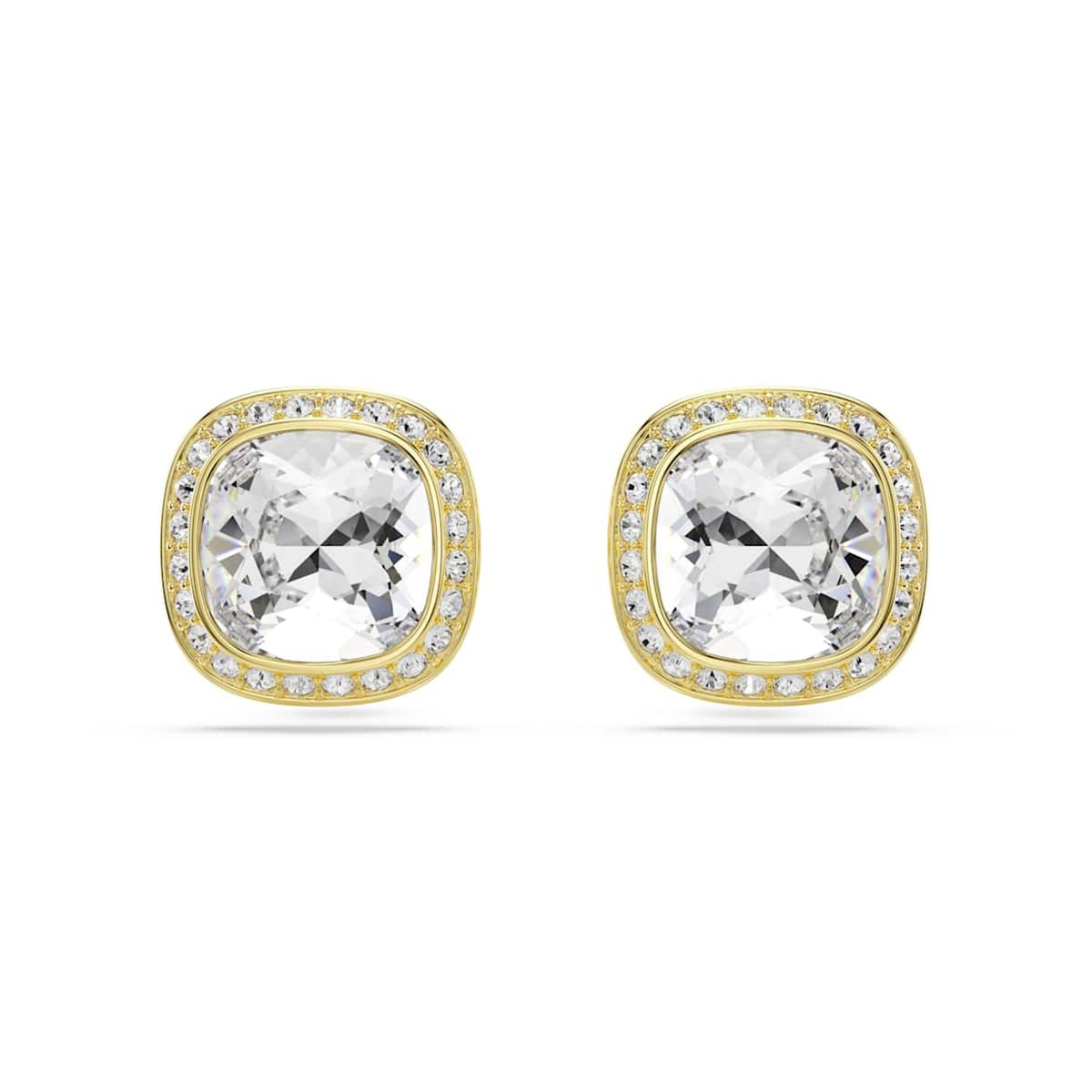 Swarovski Una Angelic Cushion Gold-Tone Stud Earrings 5764762