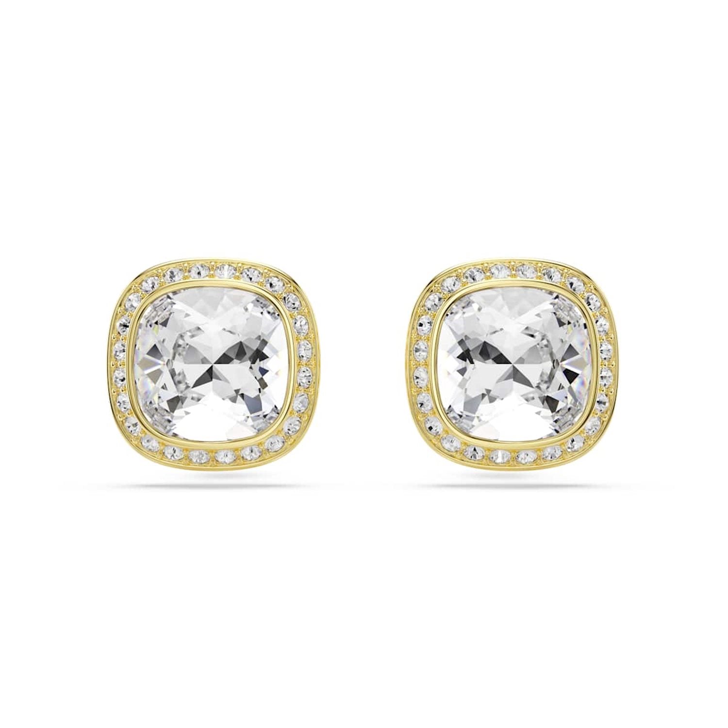 Swarovski Una Angelic Cushion Gold-Tone Stud Earrings 5764762