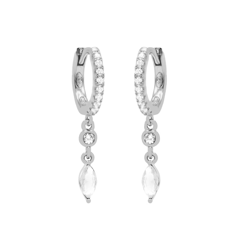 Karma Hoops damen Creolen Silber A68S-zoom-