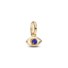 Pandora ME Gold Plated Blue Evil Eye Mini Dangle Charm 764609C01